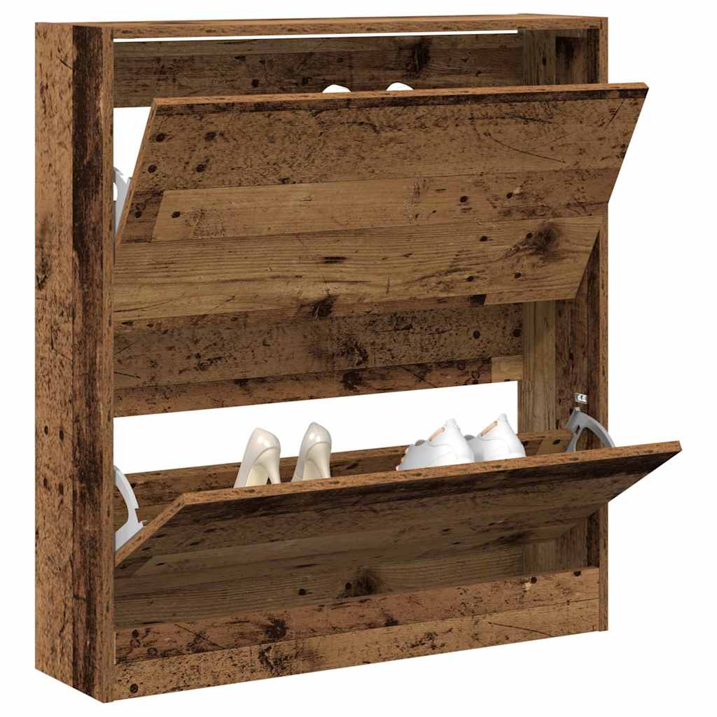Vidaxx shoe cabinet with shelf old wood 80 x 21 x 87.5 cm processed wood