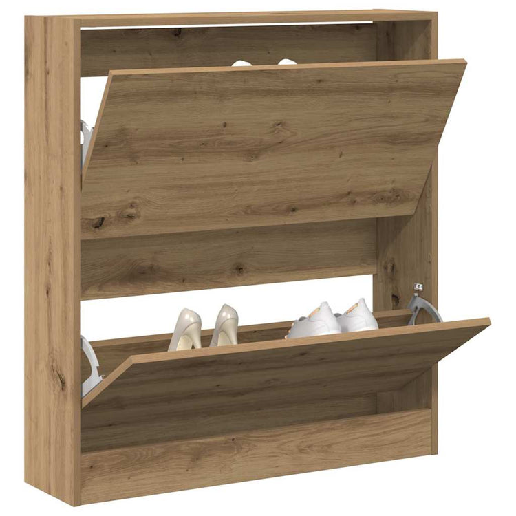 Vidaxx armoire à chaussures chêne fumé 80 x 21 x 87,5 cm bois traité