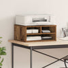 Vidaxxl support d'imprimante avec rangement vieux bois 49 x 40 x 22,5 cm bois traité