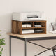 Vidaxxl support d'imprimante avec rangement vieux bois 49 x 40 x 22,5 cm bois traité