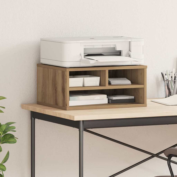 VidaXL support d'imprimante chêne artisanal 49 x 40 x 22,5 cm bois d'ingénierie