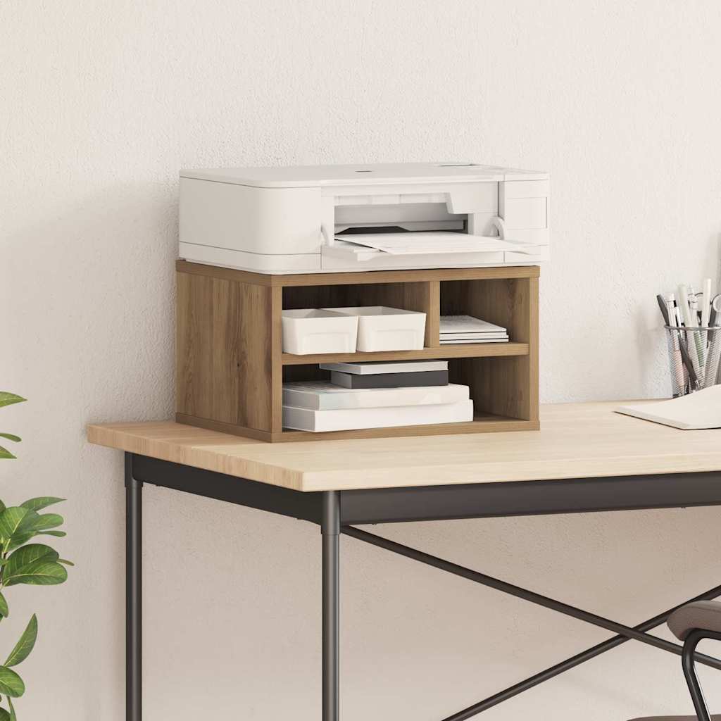 Vidaxxl support d'imprimante chêne artisanal 40 x 32 x 22,5 cm bois d'ingénierie