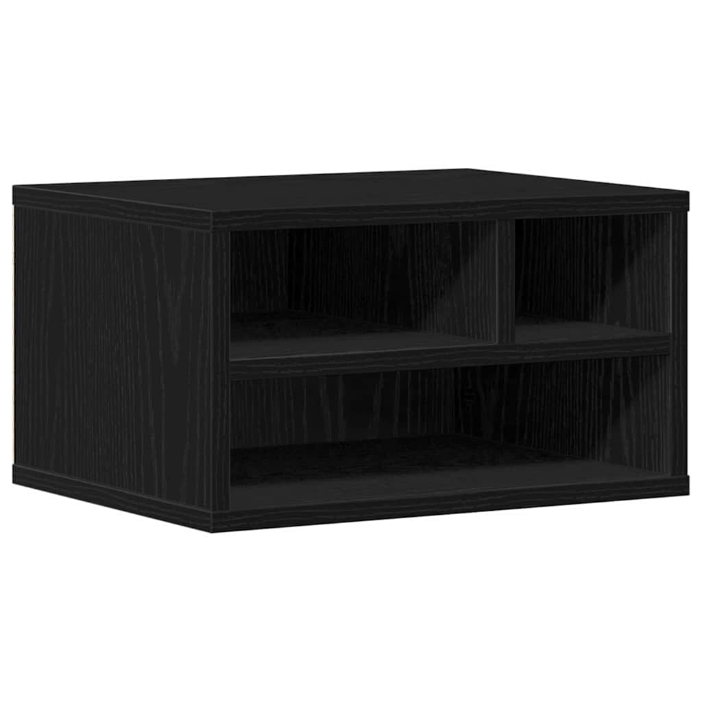 Vidaxxl support d'imprimante chêne noir 40 x 32 x 22,5 cm bois d'ingénierie