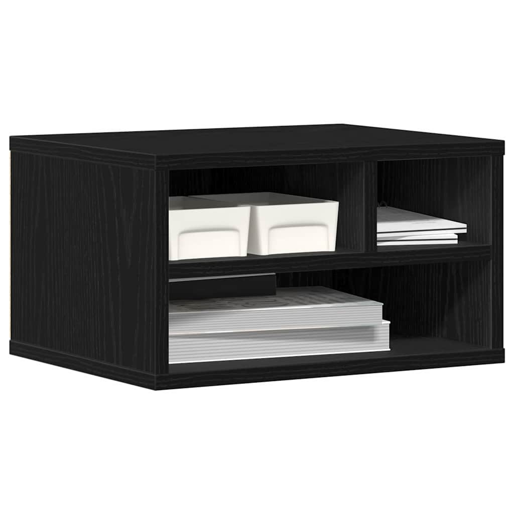 Vidaxxl support d'imprimante chêne noir 40 x 32 x 22,5 cm bois d'ingénierie