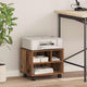 Vidaxxl support d'imprimante avec rangement vieux bois 41 x 32 x 33,5 cm bois traité