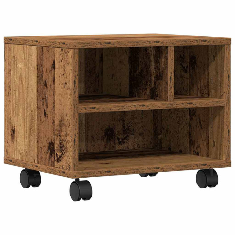 Vidaxxl support d'imprimante avec rangement vieux bois 41 x 32 x 33,5 cm bois traité