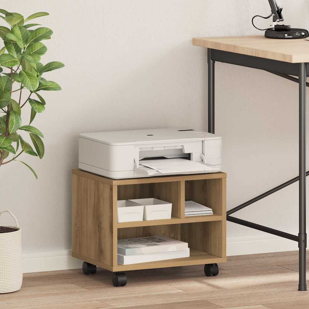 VidaXL support d'imprimante chêne artisanal 41 x 32 x 33,5 cm bois d'ingénierie