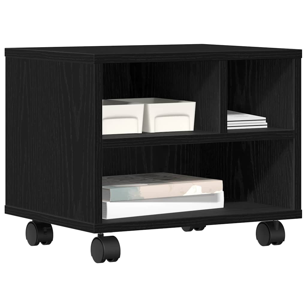 Vidaxxl support d'imprimante chêne noir 41 x 32 x 33,5 cm bois d'ingénierie