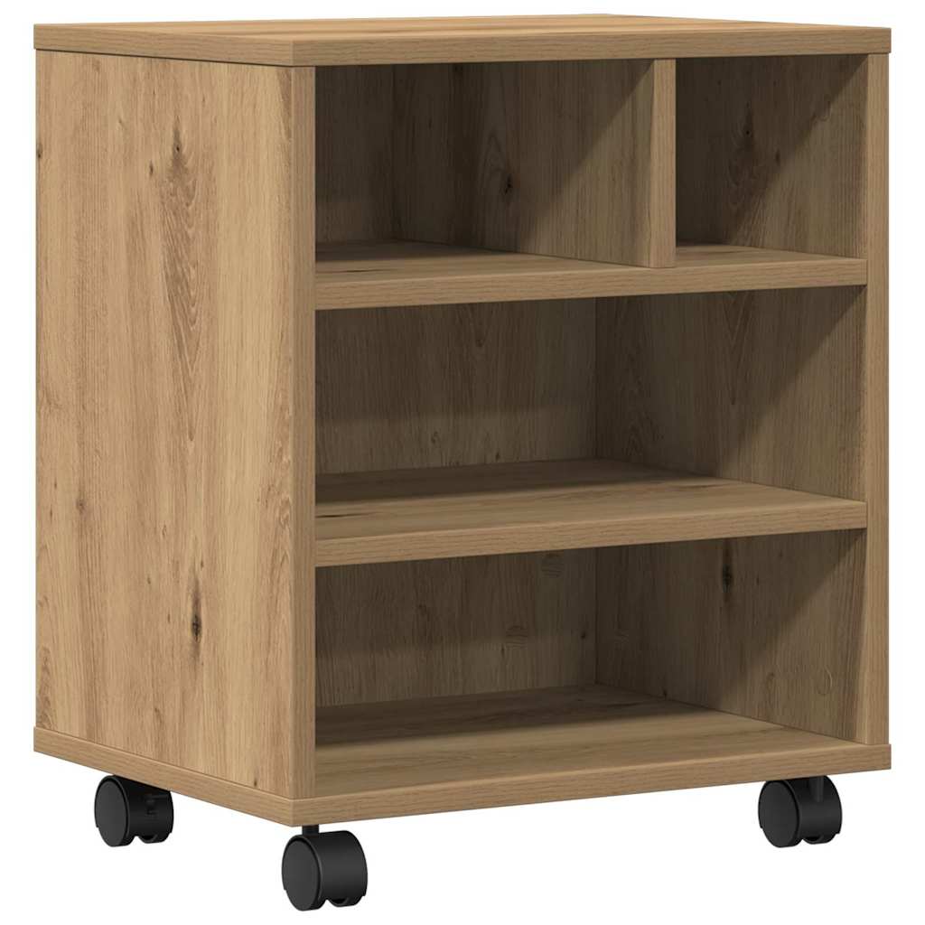 Vidaxxl support imprimante avec rangement artisanal couleur chêne 41 x 32 x 48 cm