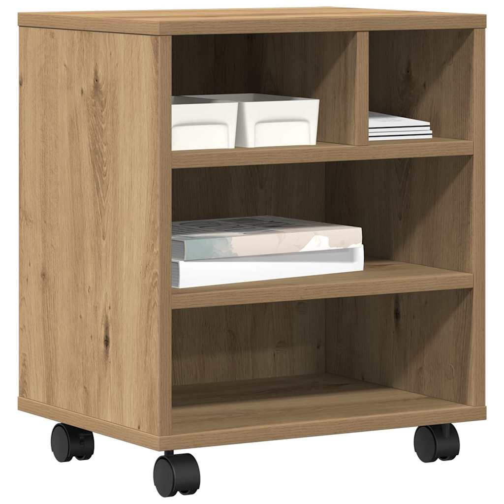 Vidaxxl support imprimante avec rangement artisanal couleur chêne 41 x 32 x 48 cm