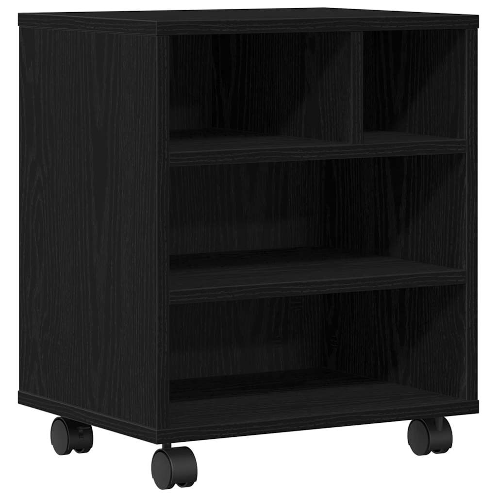 Vidaxxl support d'imprimante chêne noir 41 x 32 x 48 cm bois d'ingénierie