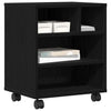 Vidaxxl support d'imprimante chêne noir 41 x 32 x 48 cm bois d'ingénierie