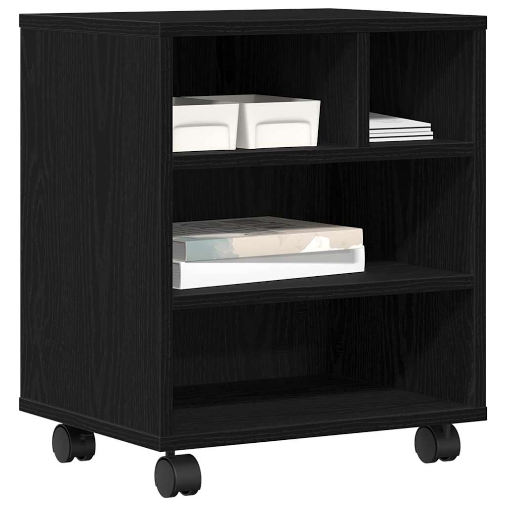 Vidaxxl support d'imprimante chêne noir 41 x 32 x 48 cm bois d'ingénierie
