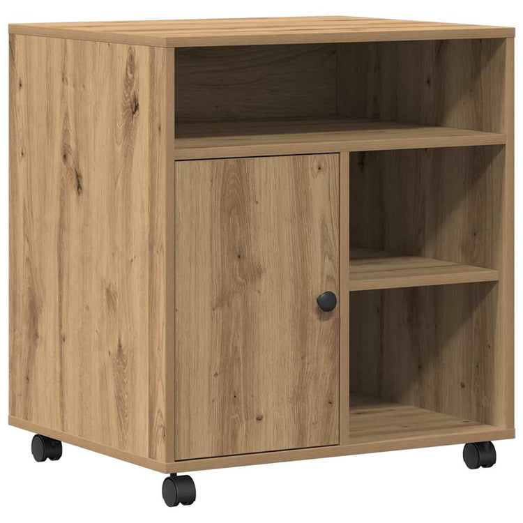 Vidaxxl support imprimante avec rangement artisanal couleur chêne 60 x 50 x 67 cm