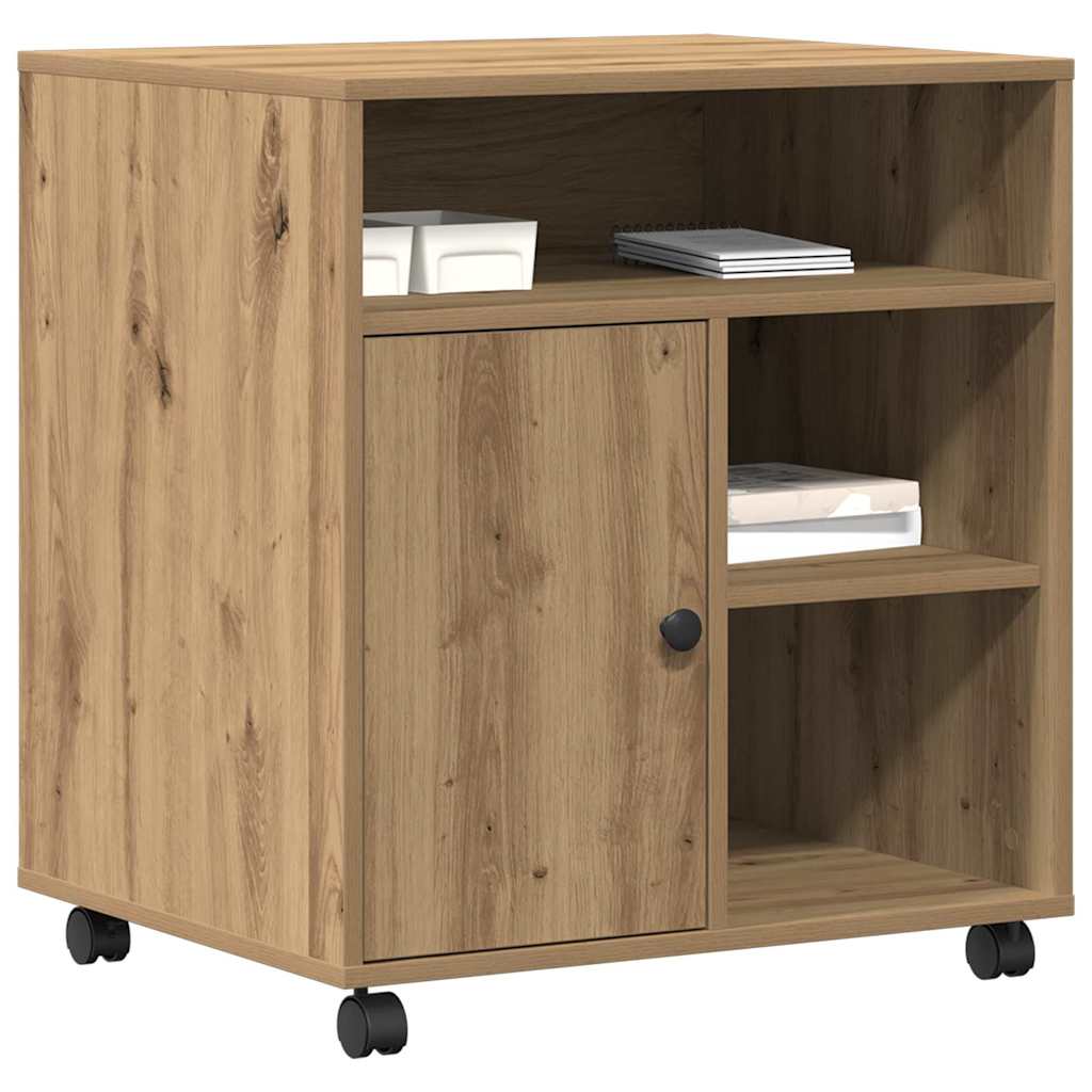 Vidaxxl support imprimante avec rangement artisanal couleur chêne 60 x 50 x 67 cm