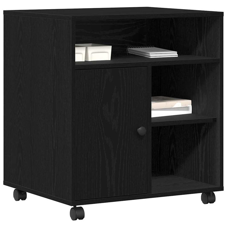 Vidaxxl support d'imprimante chêne noir 60 x 50 x 67 cm bois d'ingénierie