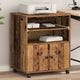 Vidaxxl support d'imprimante avec rangement de vieux bois 60 x 48 x 74 cm bois traité