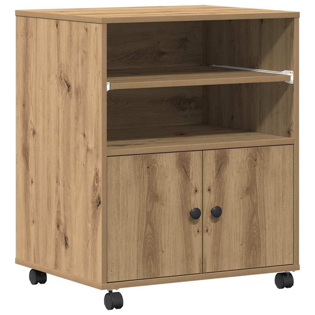 Vidaxxl support d'imprimante chêne artisanal 60 x 48 x 74 cm bois d'ingénierie