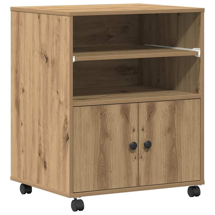 Vidaxxl support d'imprimante chêne artisanal 60 x 48 x 74 cm bois d'ingénierie