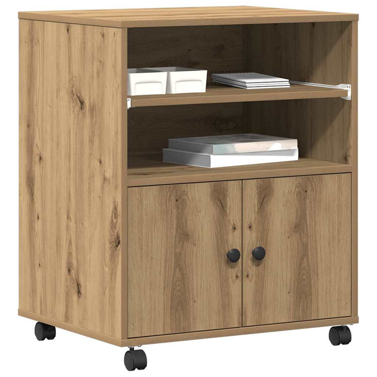 Vidaxxl support d'imprimante chêne artisanal 60 x 48 x 74 cm bois d'ingénierie