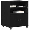 Vidaxxl support d'imprimante chêne noir 60 x 48 x 74 cm bois d'ingénierie