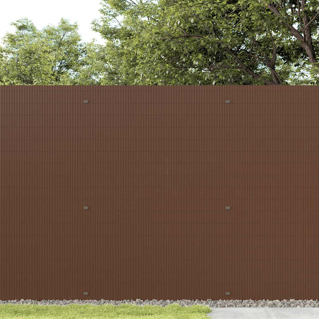 Vidaxx clôture de jardin double face marron 1,8x3 m PVC