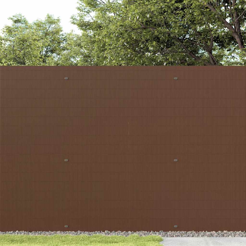Vidaxx clôture de jardin double face marron 1,8x5 m PVC