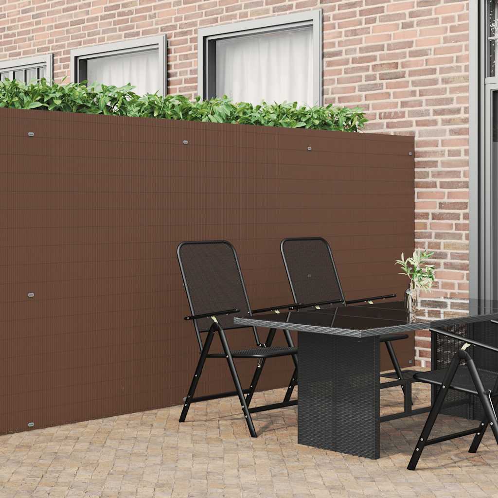Vidaxx clôture de jardin double face marron 1,8x5 m PVC