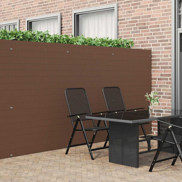 Vidaxx clôture de jardin double face marron 1,8x5 m PVC