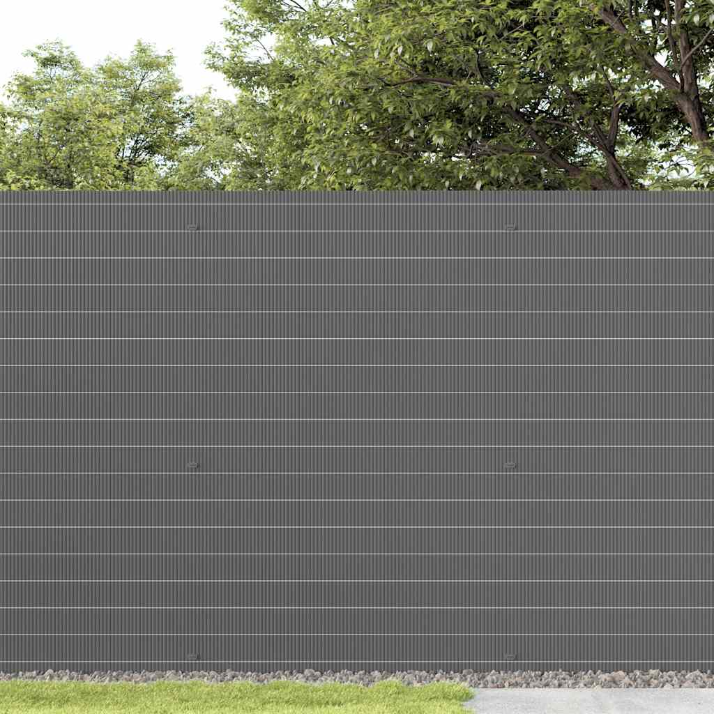 Vidaxx clôture de jardin double face gris 1,8x5 m PVC