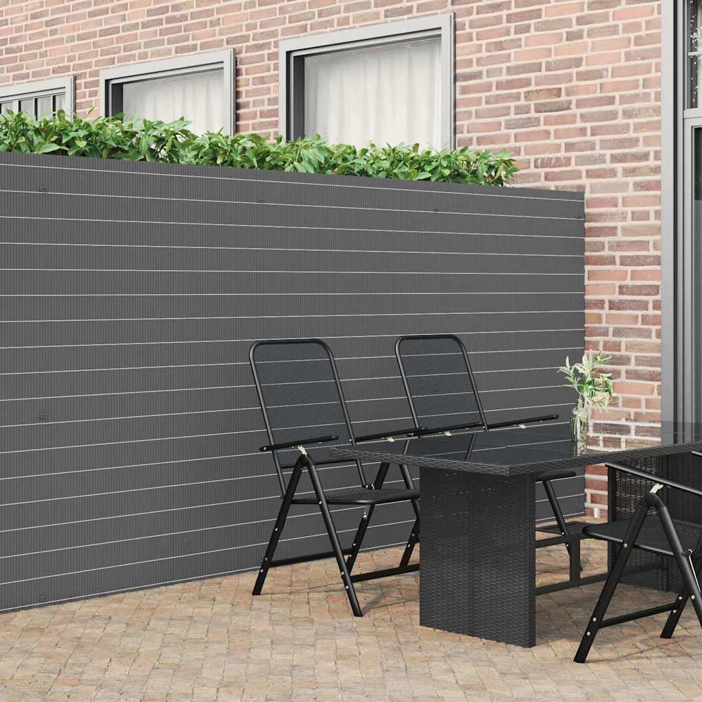 Vidaxx clôture de jardin double face gris 1,8x5 m PVC