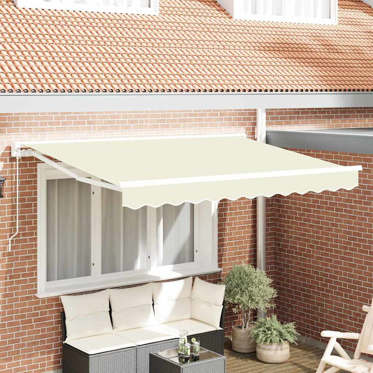 Vidaxx parasol pliable crème 250 x 200 cm polyester et métal