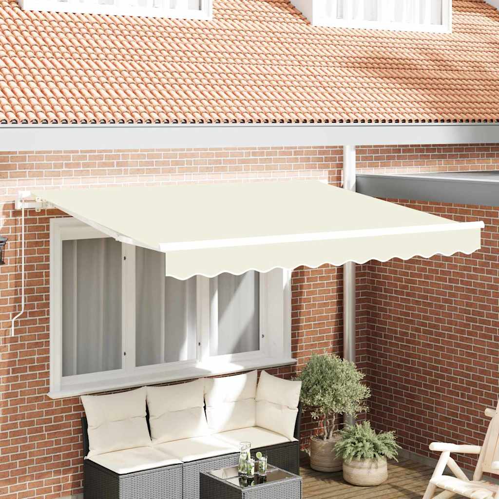 Vidaxx parasol pliable crème 250 x 200 cm en tissu
