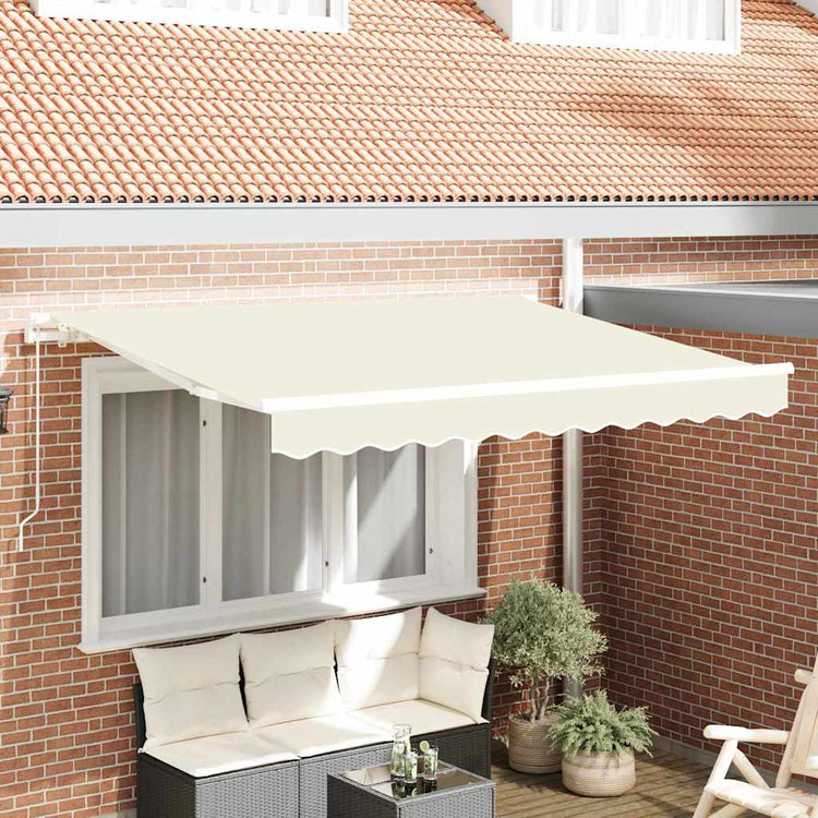 Vidaxx parasol pliable crème 250 x 200 cm en tissu