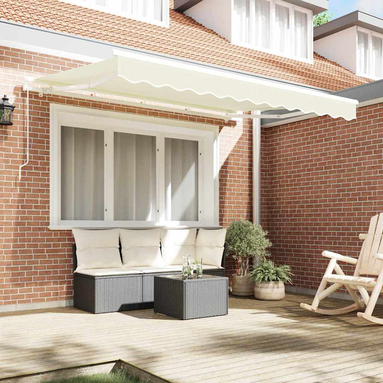 Vidaxx parasol pliable crème 250 x 200 cm en tissu
