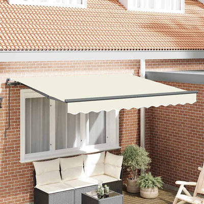 Vidaxx parasol pliable crème 250 x 200 cm en tissu