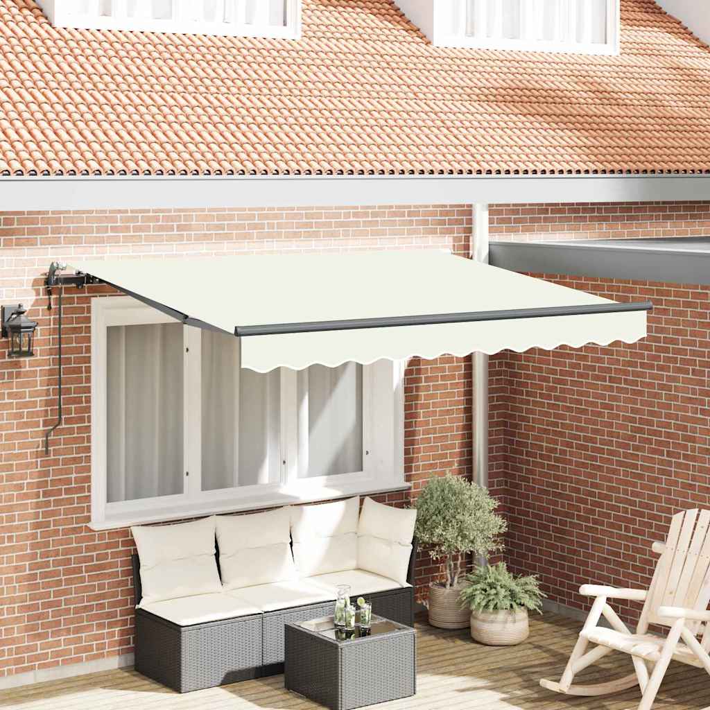 Vidaxx parasol pliable crème 250 x 200 cm en tissu