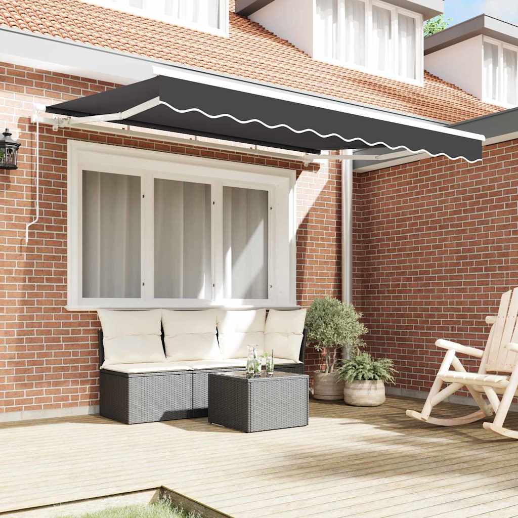 Vidaxx auvent pliable anthracite 250 x 200 cm tissu