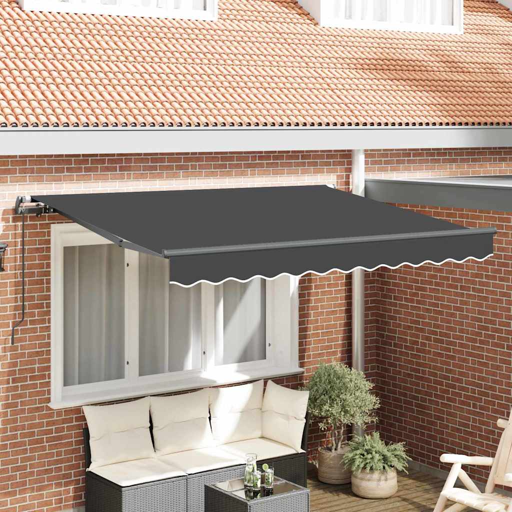 Vidaxx auvent pliable anthracite 250 x 200 cm tissu
