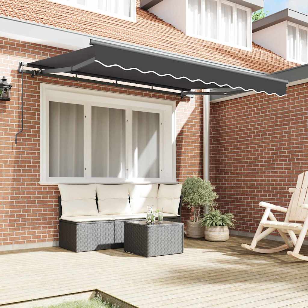 Vidaxx auvent pliable anthracite 250 x 200 cm tissu