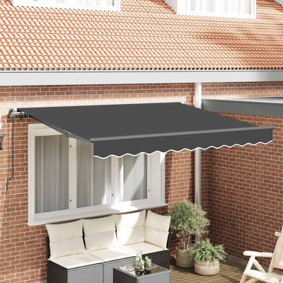 Vidaxx auvent pliable anthracite 250 x 200 cm tissu