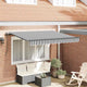 Vidaxx auvent pliable anthracite 250 x 200 cm tissu