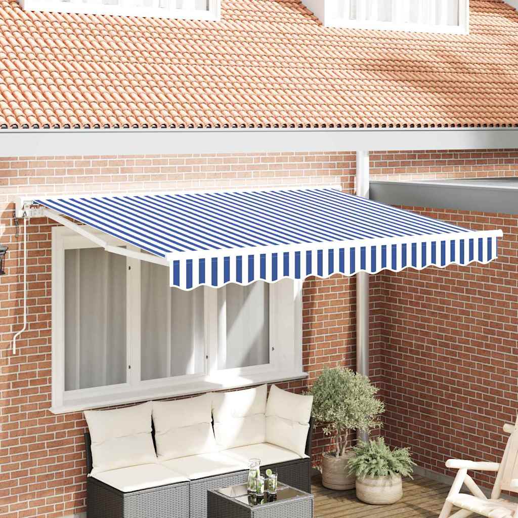 Vidaxx parasol pliable bleu et blanc 300 x 200 cm