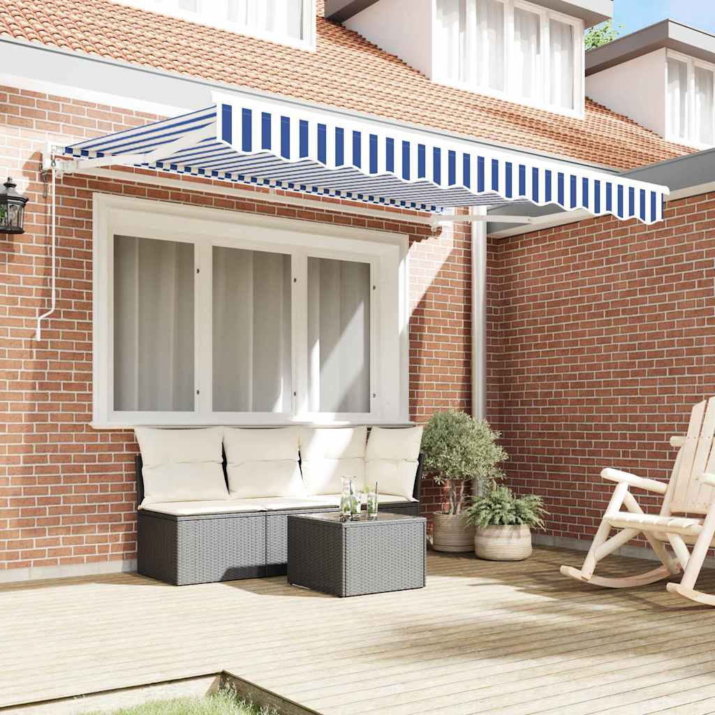Vidaxx parasol pliable bleu et blanc 300 x 200 cm