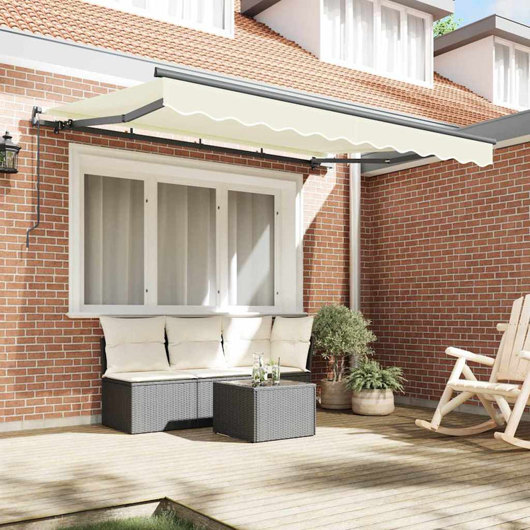 Vidaxx parasol pliable crème 300 x 200 cm en tissu