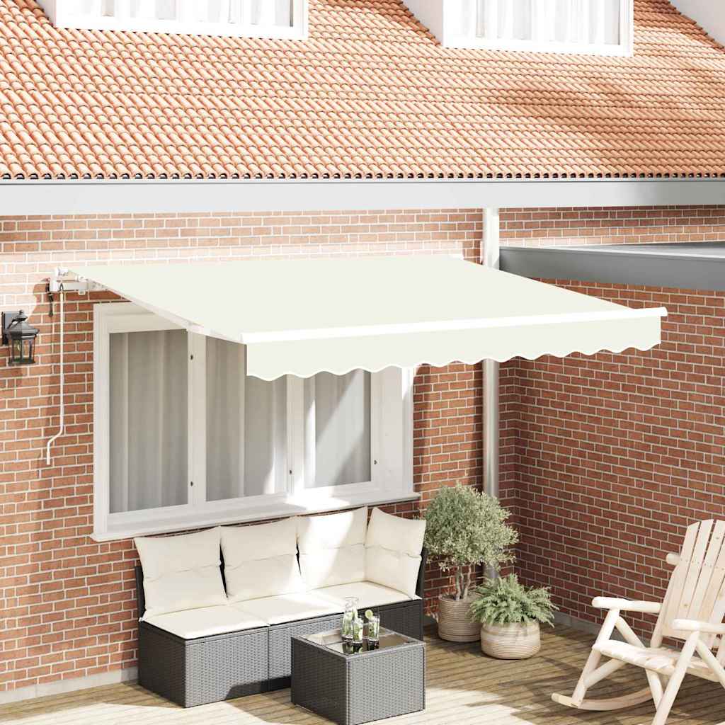 Vidaxx parasol pliable crème 300 x 200 cm en tissu