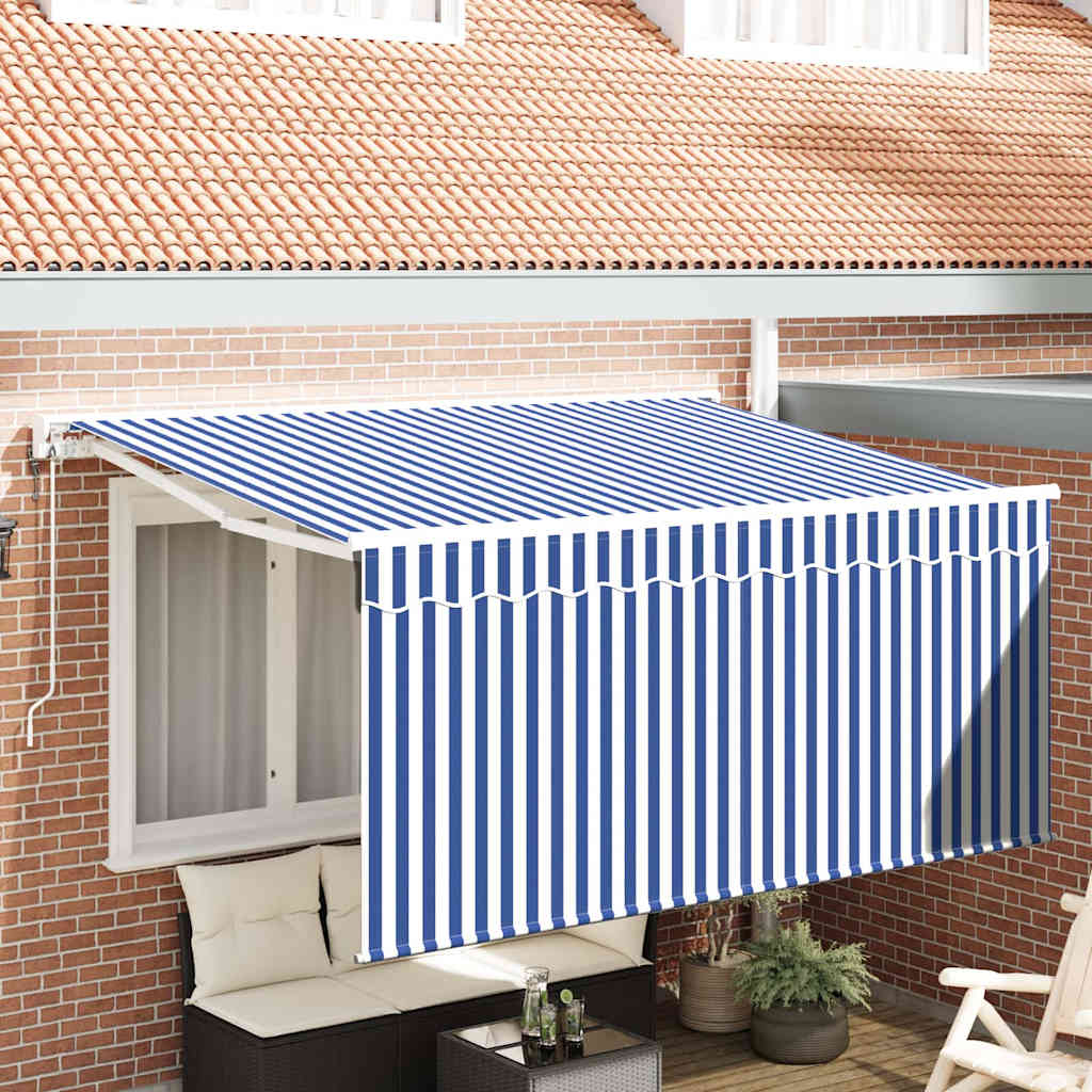 Vidaxx parasol pliable bleu et blanc 300 x 200 cm