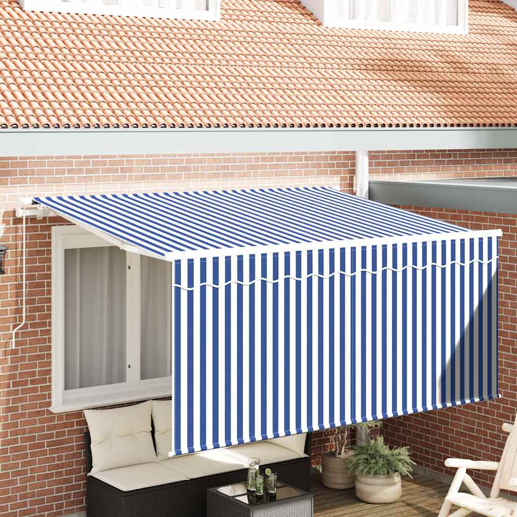 Vidaxx parasol pliable bleu et blanc 300 x 200 cm