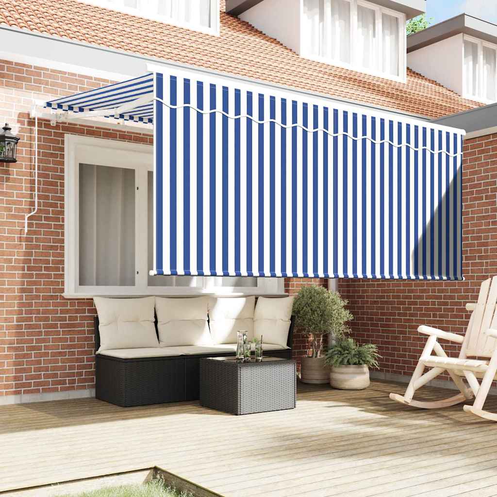 Vidaxx parasol pliable bleu et blanc 300 x 200 cm