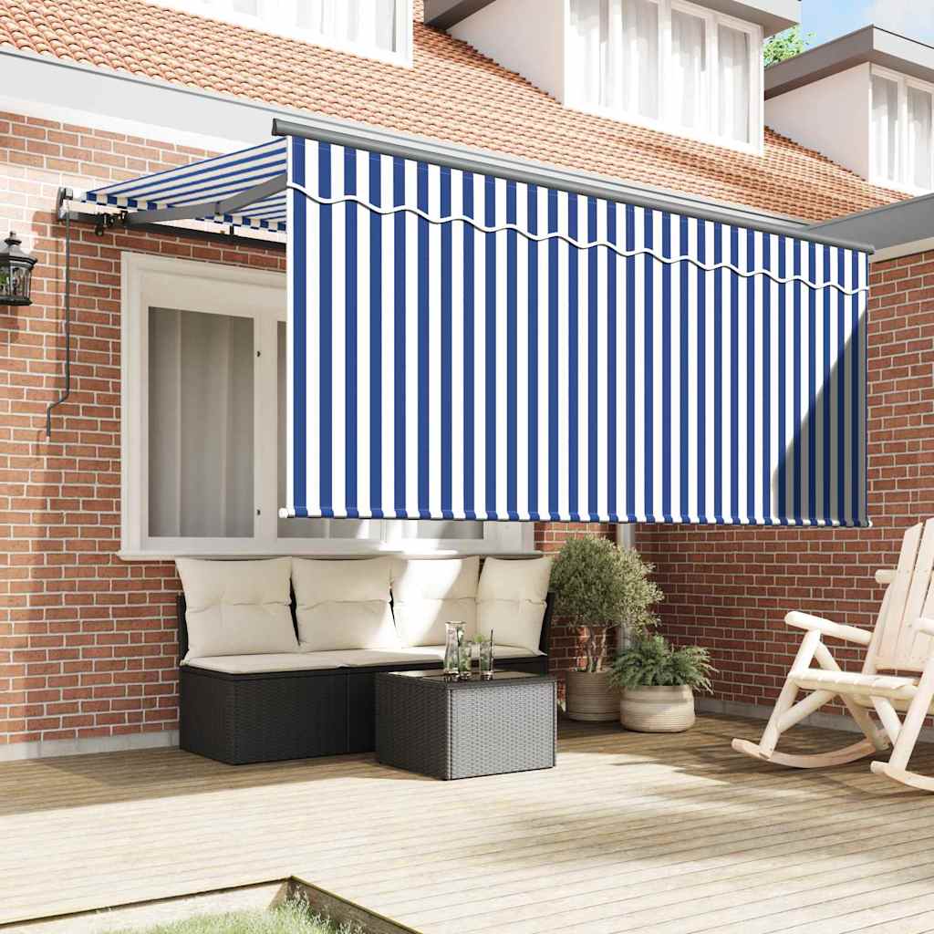 Vidaxx parasol pliable bleu et blanc 300 x 200 cm